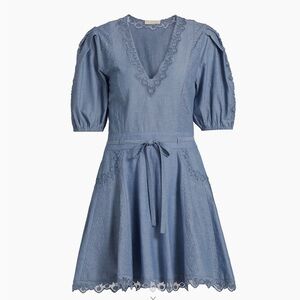 Ulla Johnson Camila dress in Chambray blue, NWT, Size 14
